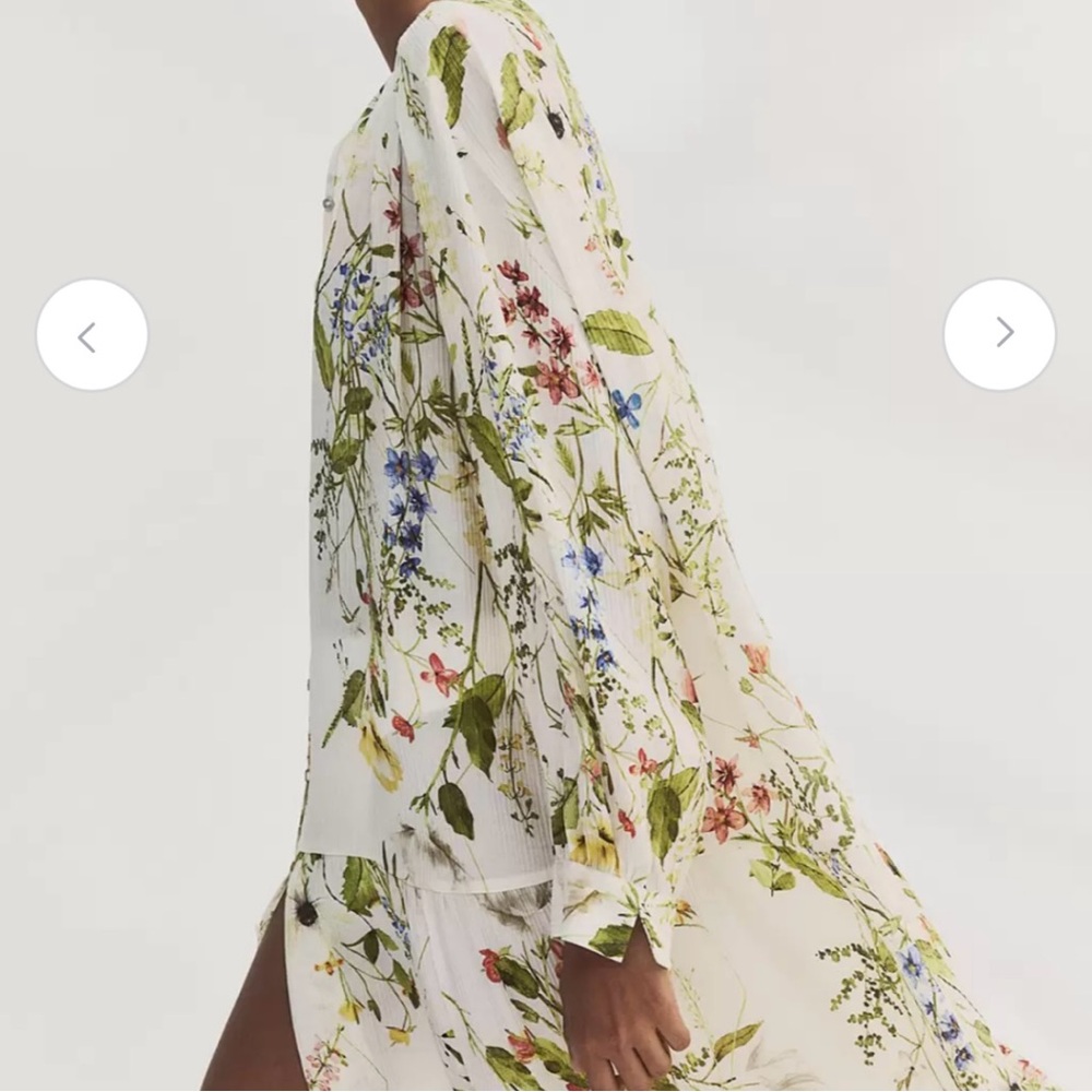 H & M Floral Long Sleeve Maxi Dress ~ Sz S - Picture 4 of 14